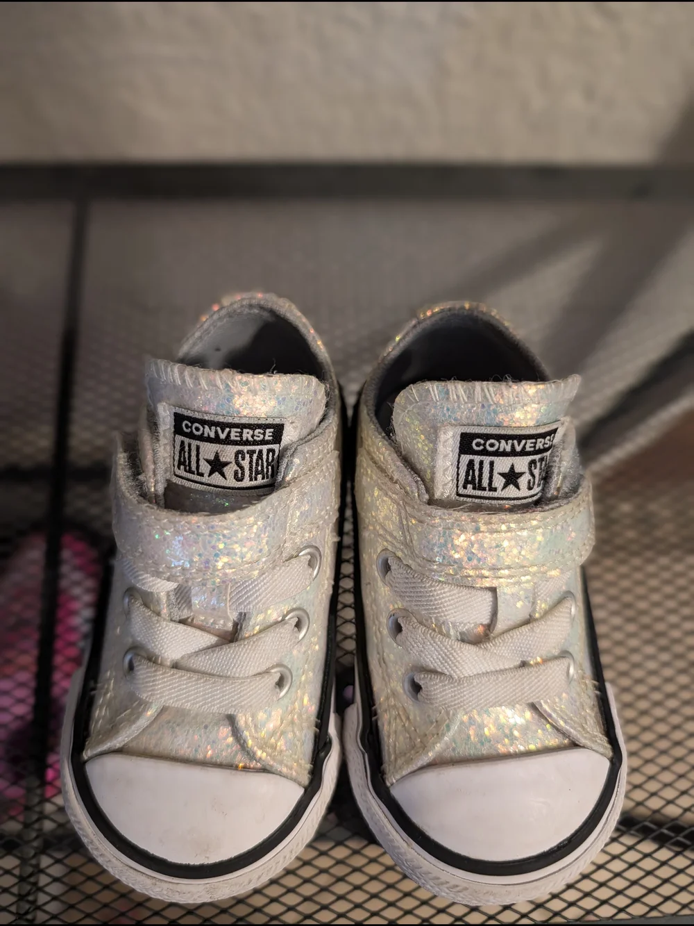 Converse Infant Iridescent White All Star Sneakers